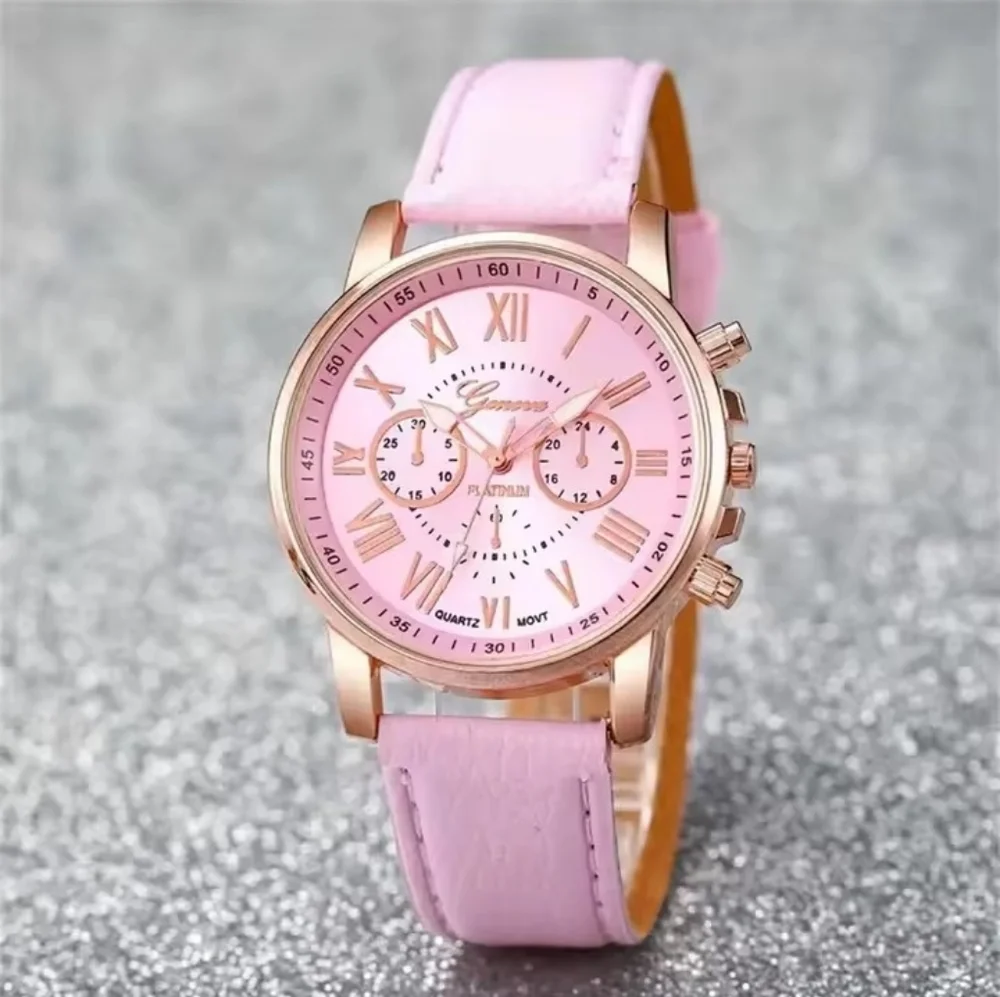 Women's Watch Earrings Necklace Bracelet Set Rhinestone Hearts Pink New‎ f76